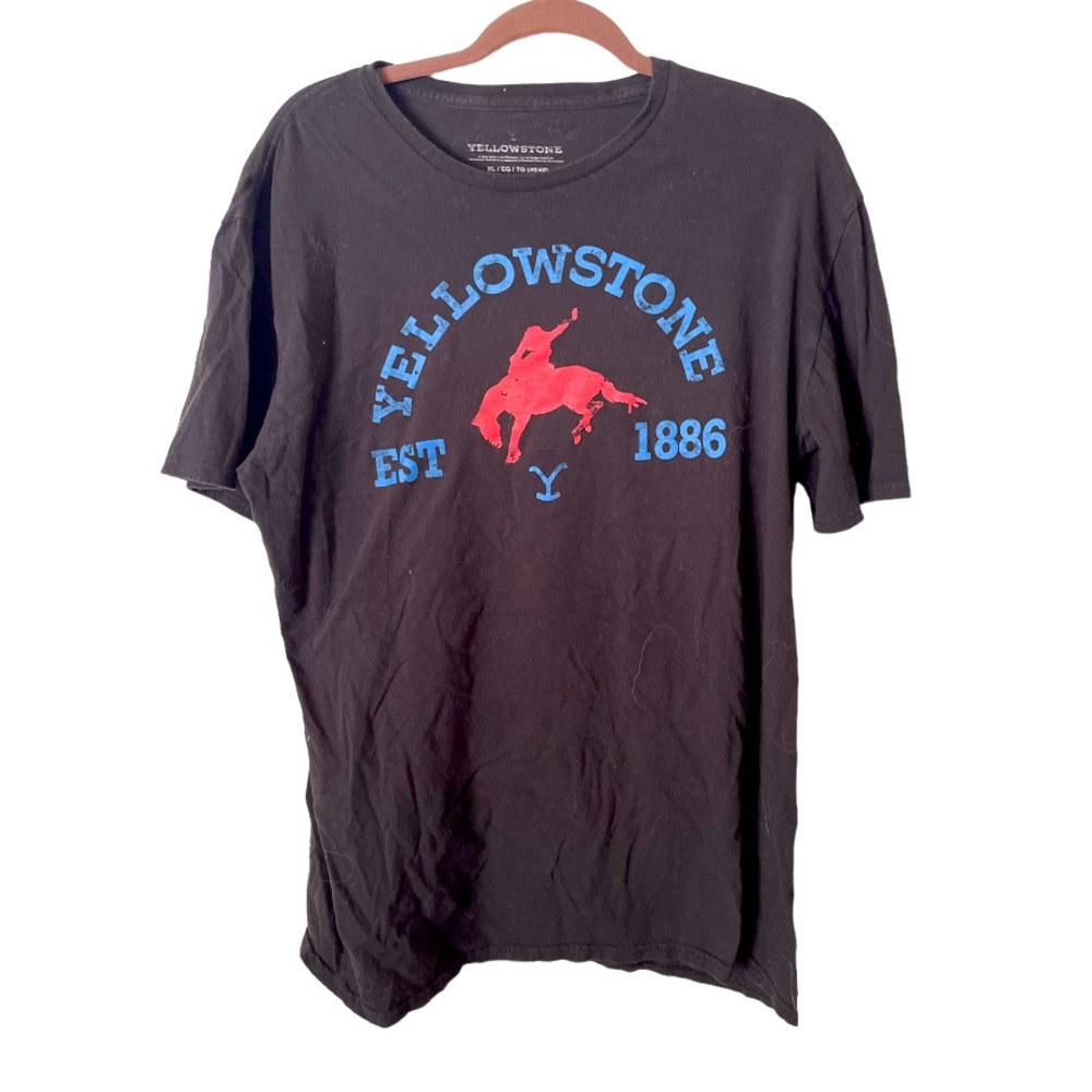 Black Weathered Yellowstone Ranch T-Shirt,‎ Size X-Large